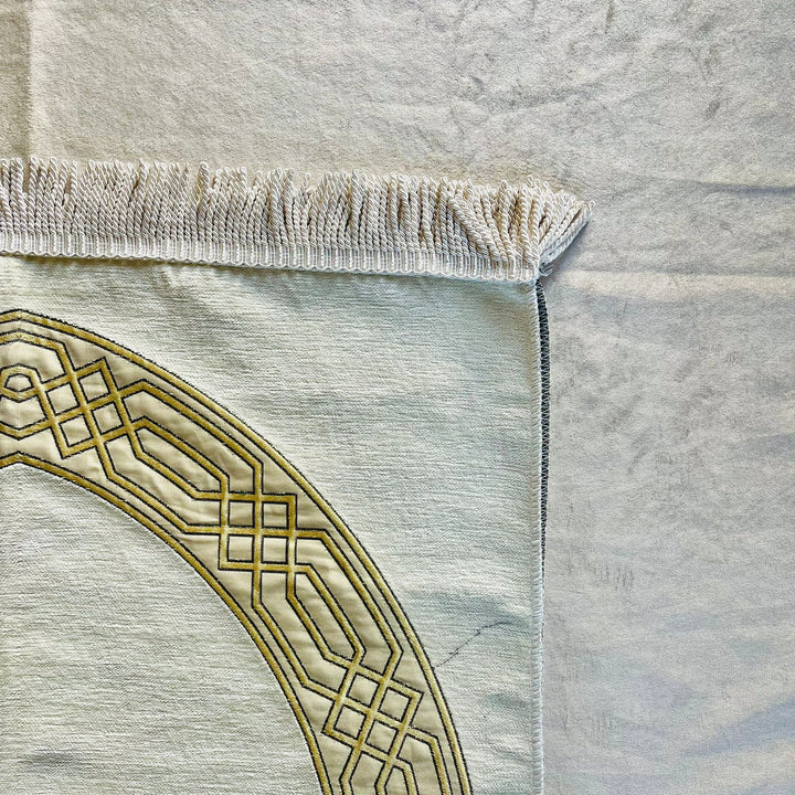 Turkish Thin Soft Prayer Mat with Border