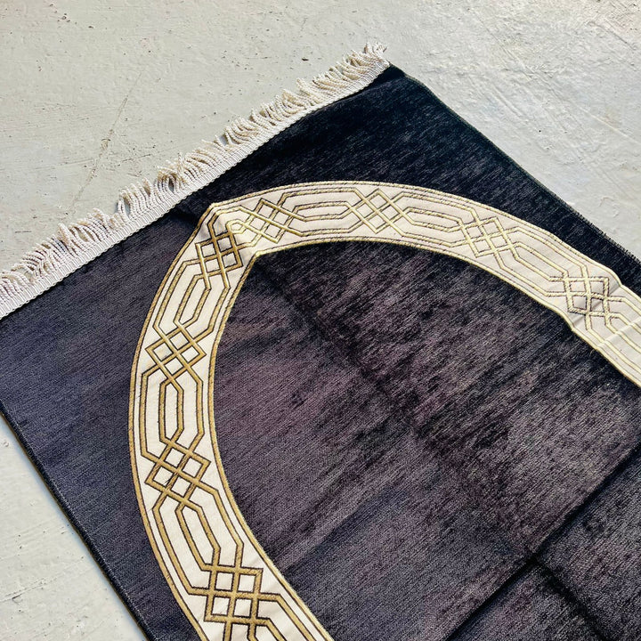 Turkish Thin Soft Prayer Mat with Border