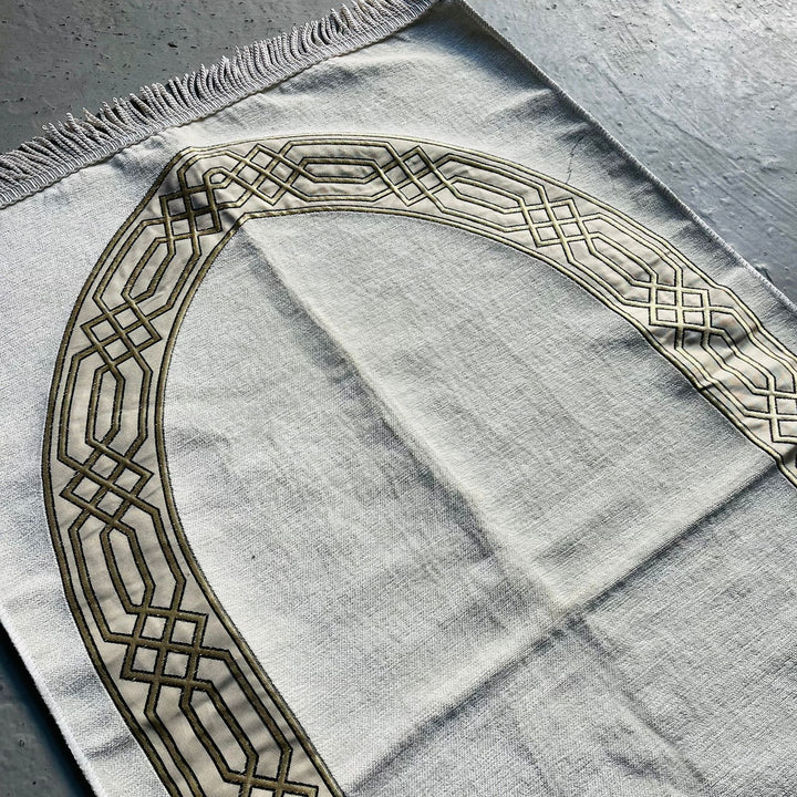 Turkish Thin Soft Prayer Mat with Border