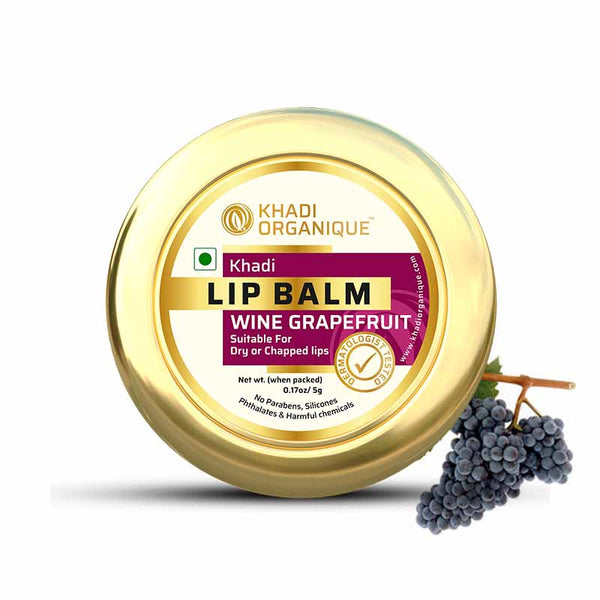 Khadi Organique Wine Grapefruit Lip Balm 5g
