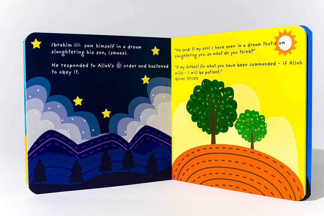Prophet Ibraheem and Prophet Ismaeel - The Sacrifice board book  (Tummy Time Series)