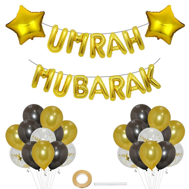 Umrah Mubarak Balloons Decoration