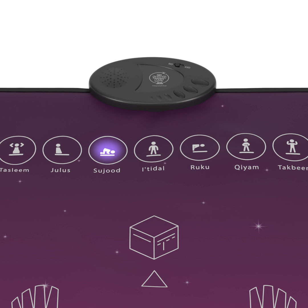 My Salah Mat Adult & Revert Muslim Educational Interactive Prayer Mat with Wireless Connection & Salah Translation - Pink Color