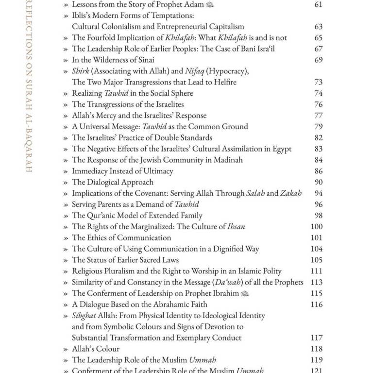 Reflections on Surah Al-Baqarah: A Thematic Commentary