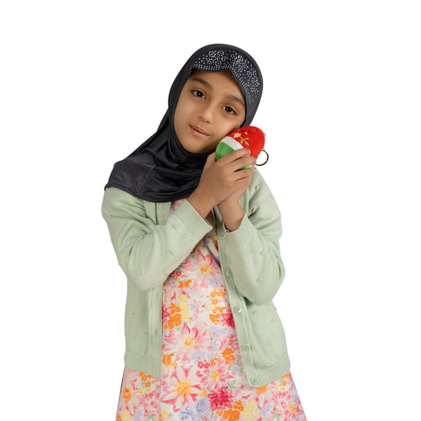 Watermelon Keyring - 8cm Soft Adorable Fruit Plush Muslim Doll | Ramadan and Eid Gift