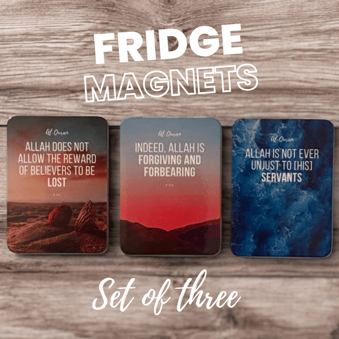Islamic Fridge Magnets – 3 Quran Verses from Surah Aal-i-Imran (Set 2)