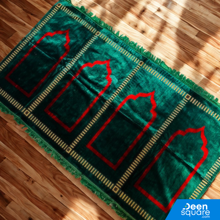Family Prayer Mat for 4 person - 110x200 cm, Large Size | سجادة صلاة عائلية لأربعة اشخاص