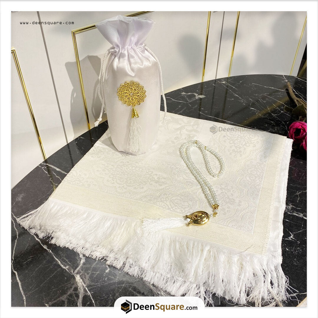 Prayer Rug & Matching Tasbeeh with Pouch
