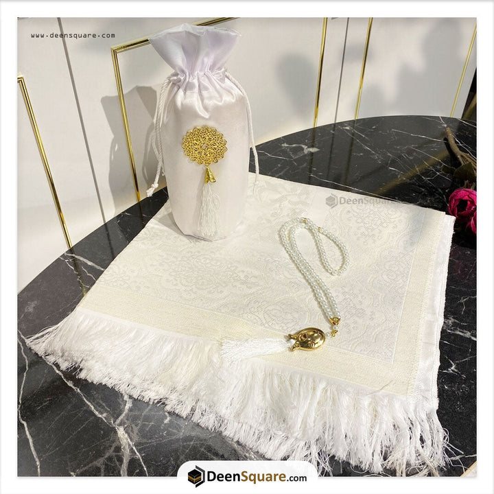 Prayer Rug & Matching Tasbeeh with Pouch