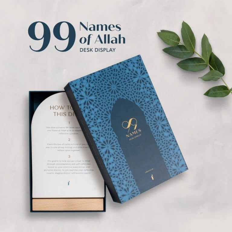 99 Names of Allah Desk Display Cards