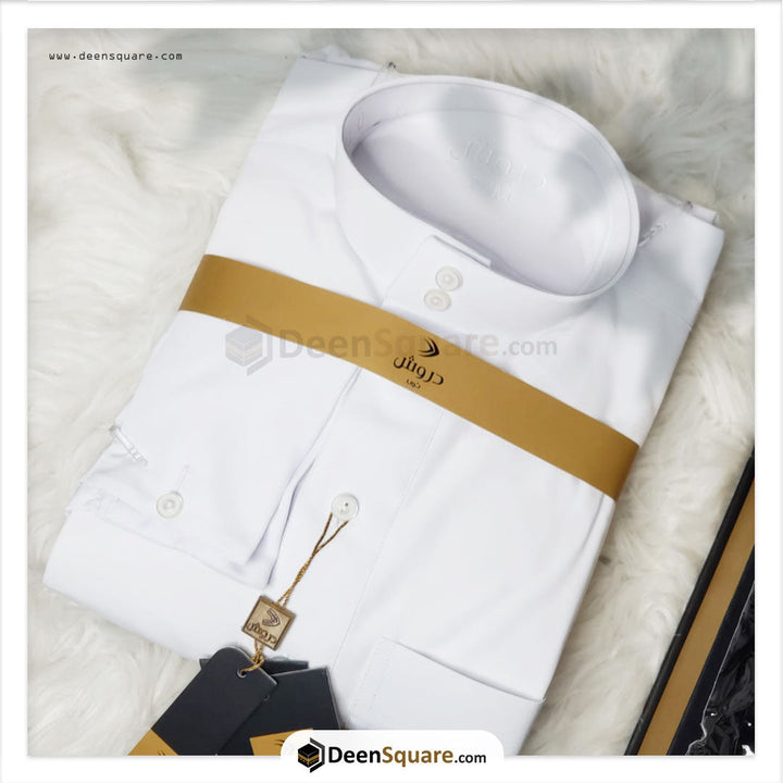 White Thobe - Kandoora | Drosh |  ثوب دروش الأصلي