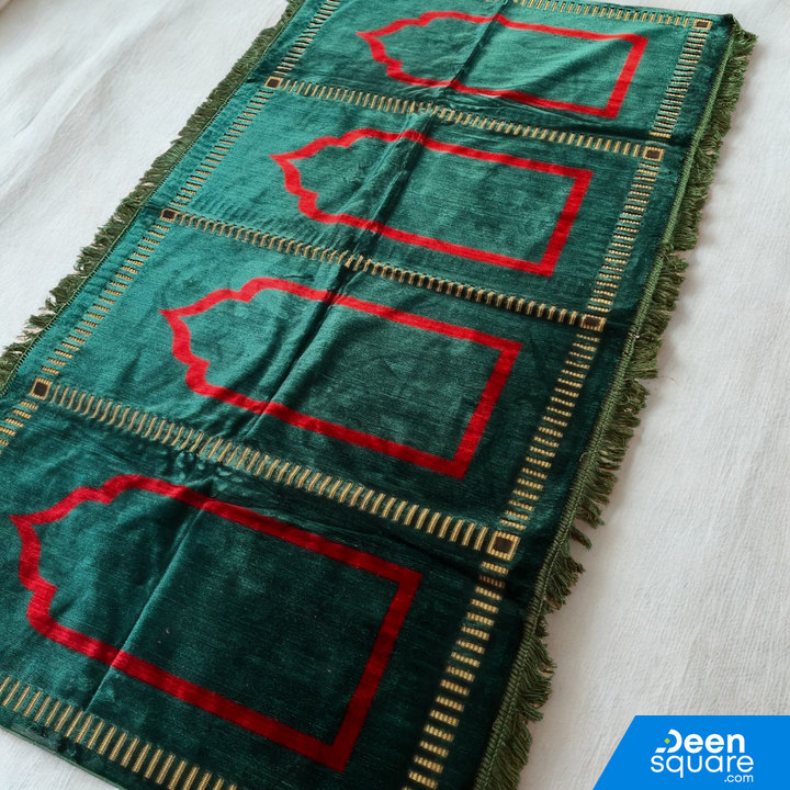 Family Prayer Mat for 4 person - 110x200 cm, Large Size | سجادة صلاة عائلية لأربعة اشخاص