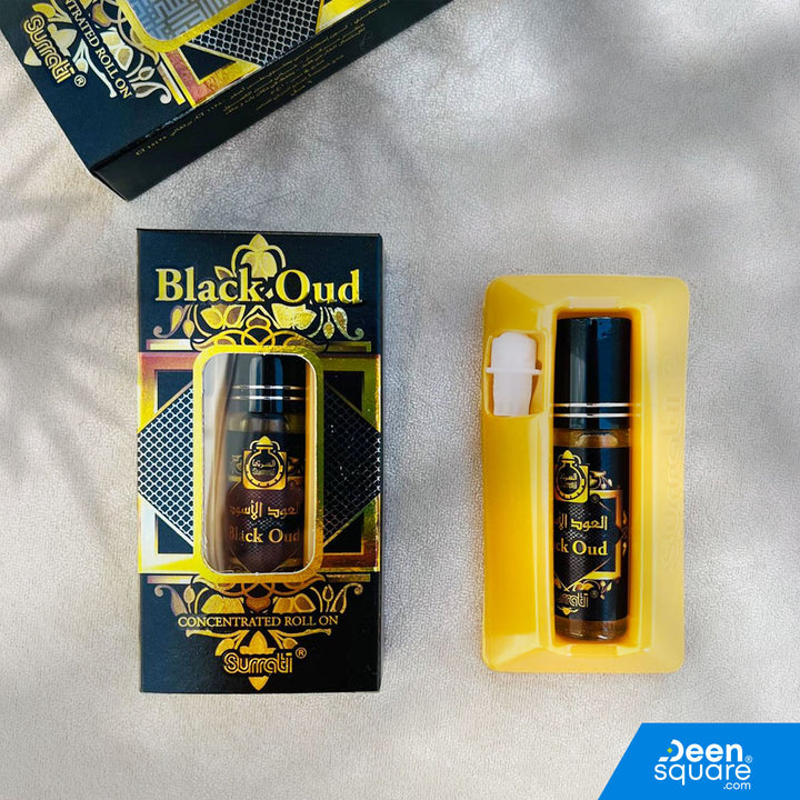 Black Oud Concentrated Roll On Attar (Alcohol free) - Surrati
