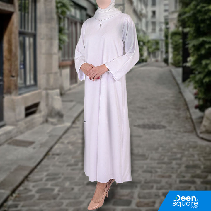 Umrah Abaya White with Lining | Women Umrah Cloth