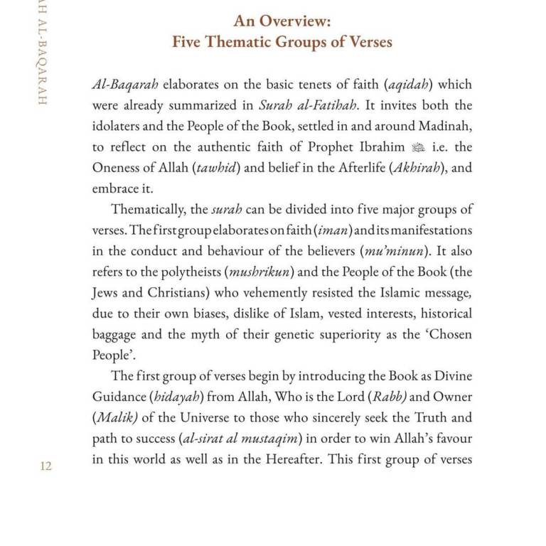 Reflections on Surah Al-Baqarah: A Thematic Commentary