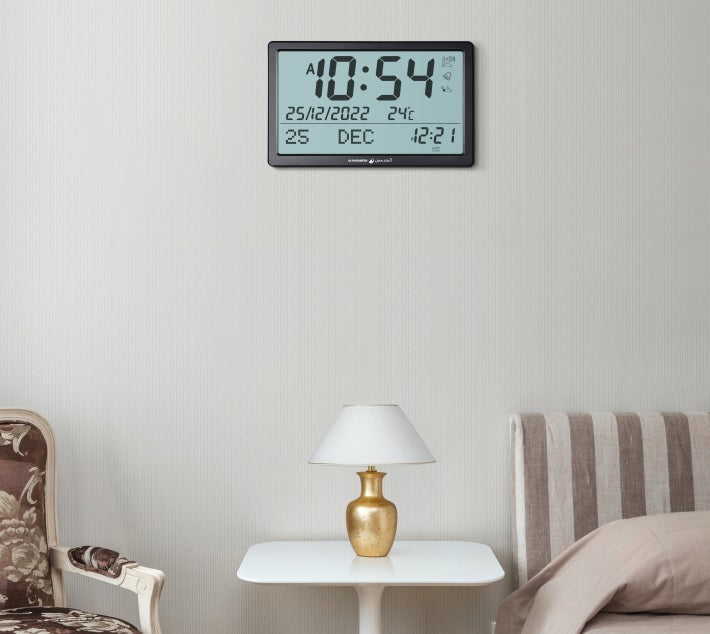 Al Harameen HA-7024 Azan Clock – Islamic Wall Clock with LCD Display dubai