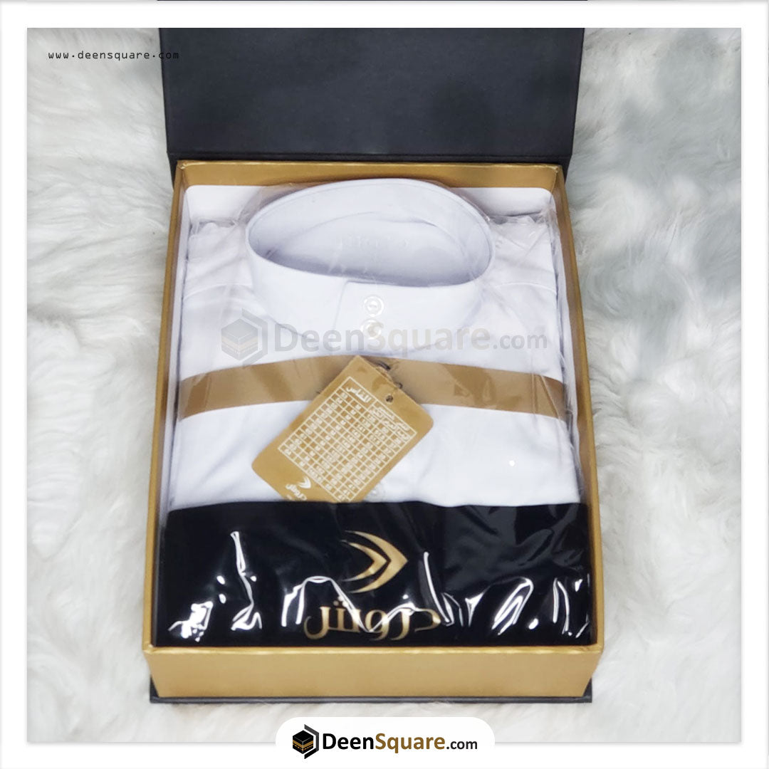 White Thobe - Kandoora | Drosh |  ثوب دروش الأصلي