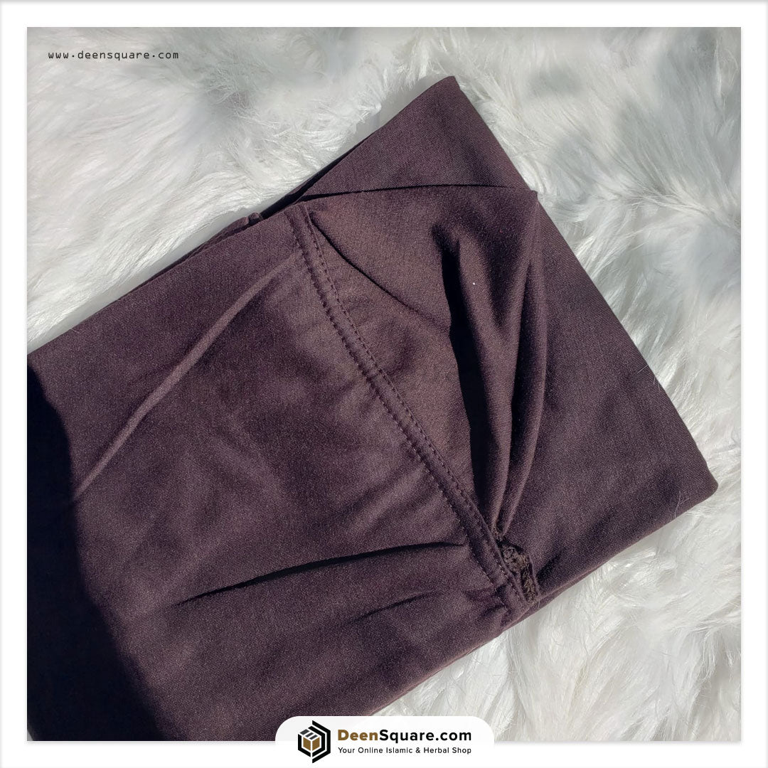 Teenager prayer hijab makhna in chocolate brown