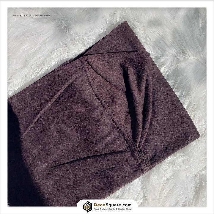Teenager prayer hijab makhna in chocolate brown
