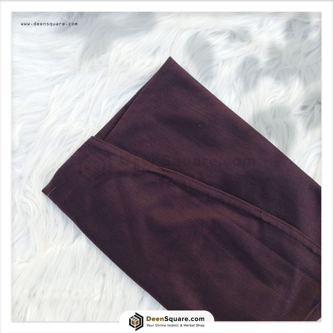 Kids prayer hijab makhna in chocolate brown color