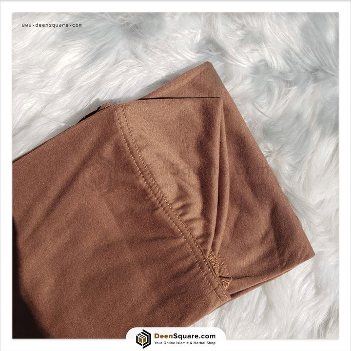 Teenager prayer hijab makhna in brown