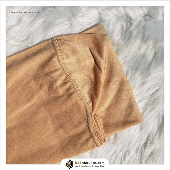 Teenager prayer hijab makhna in yellow