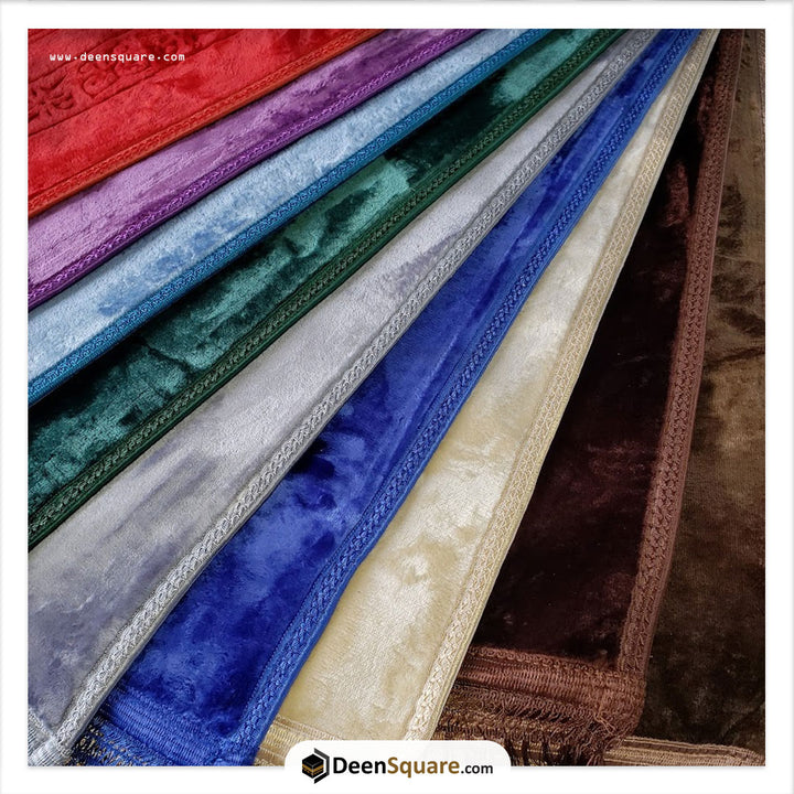 Padded Thick Velvet Prayer Rug Embossed