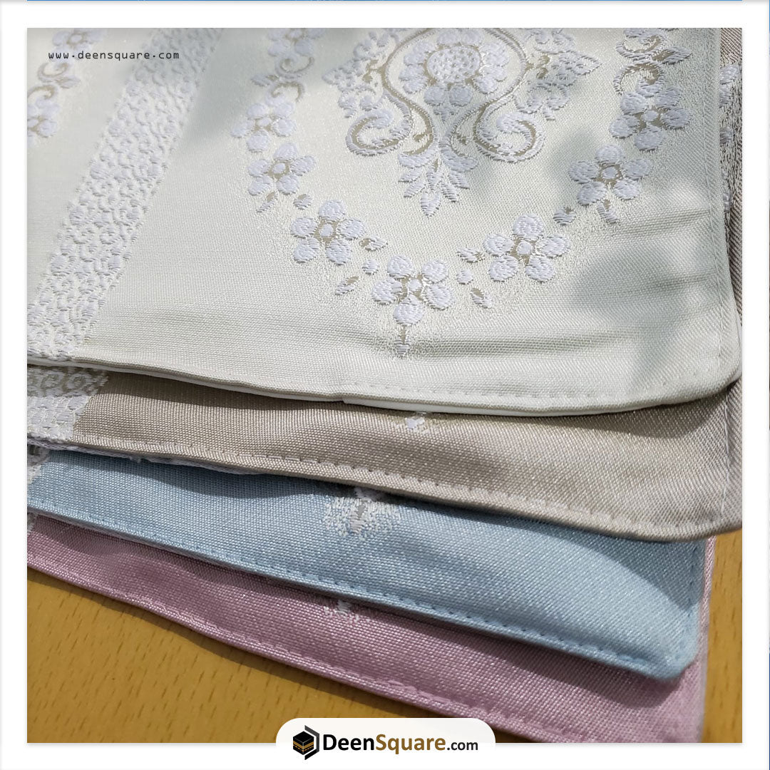 Embroidered Silk Quran Cover for Quran size 14 x 20 cm - غطاء حريري مطرز للمصحف