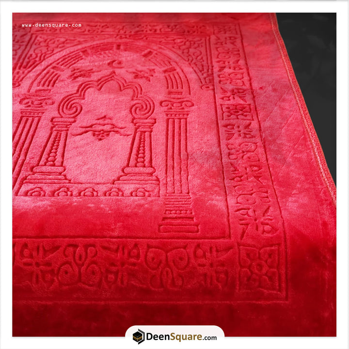 Padded Thick Velvet Prayer Rug Embossed