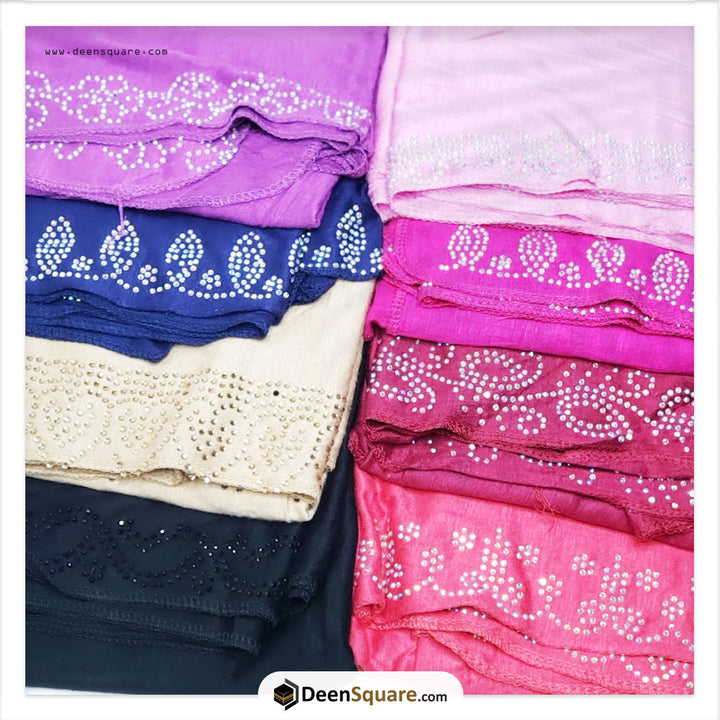 Hijab Scarf with Rhinestones