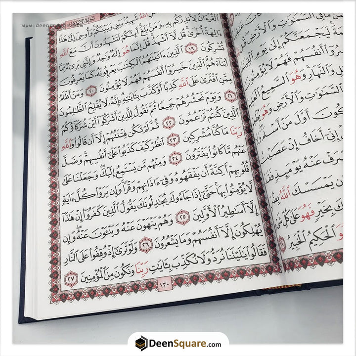 Quran Uthmani Scripts 15 LINES 17x24 cm Large Size White Pages, 32 pcs Bulk -  المصحف بالرســــــم العثماني أبيض 32 مصحف بالجملة