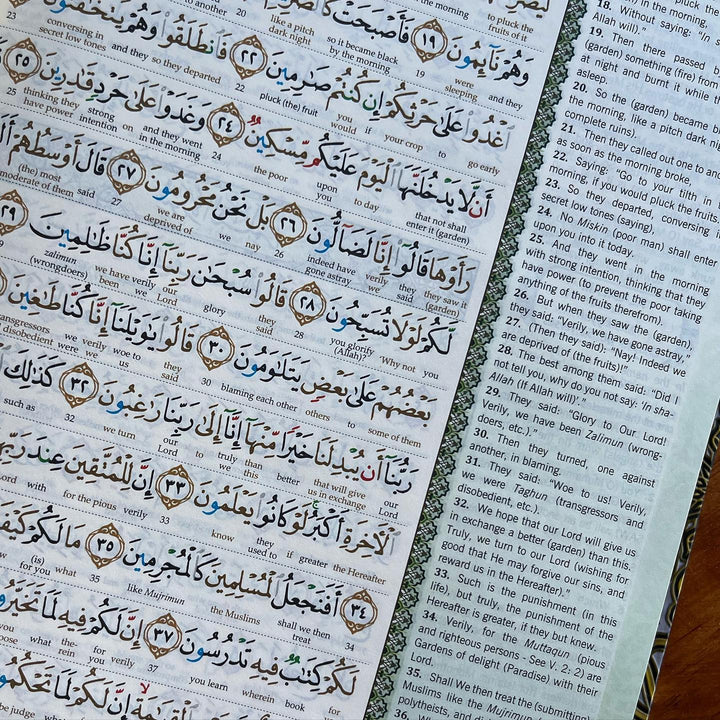 Maqdis Al-Quran Al Kareem Word by Word The Noble Quran Colour Coded Tajweed B5 Size