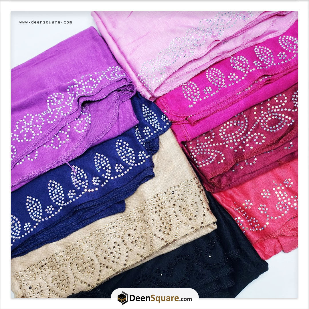 Hijab Scarf with Rhinestones