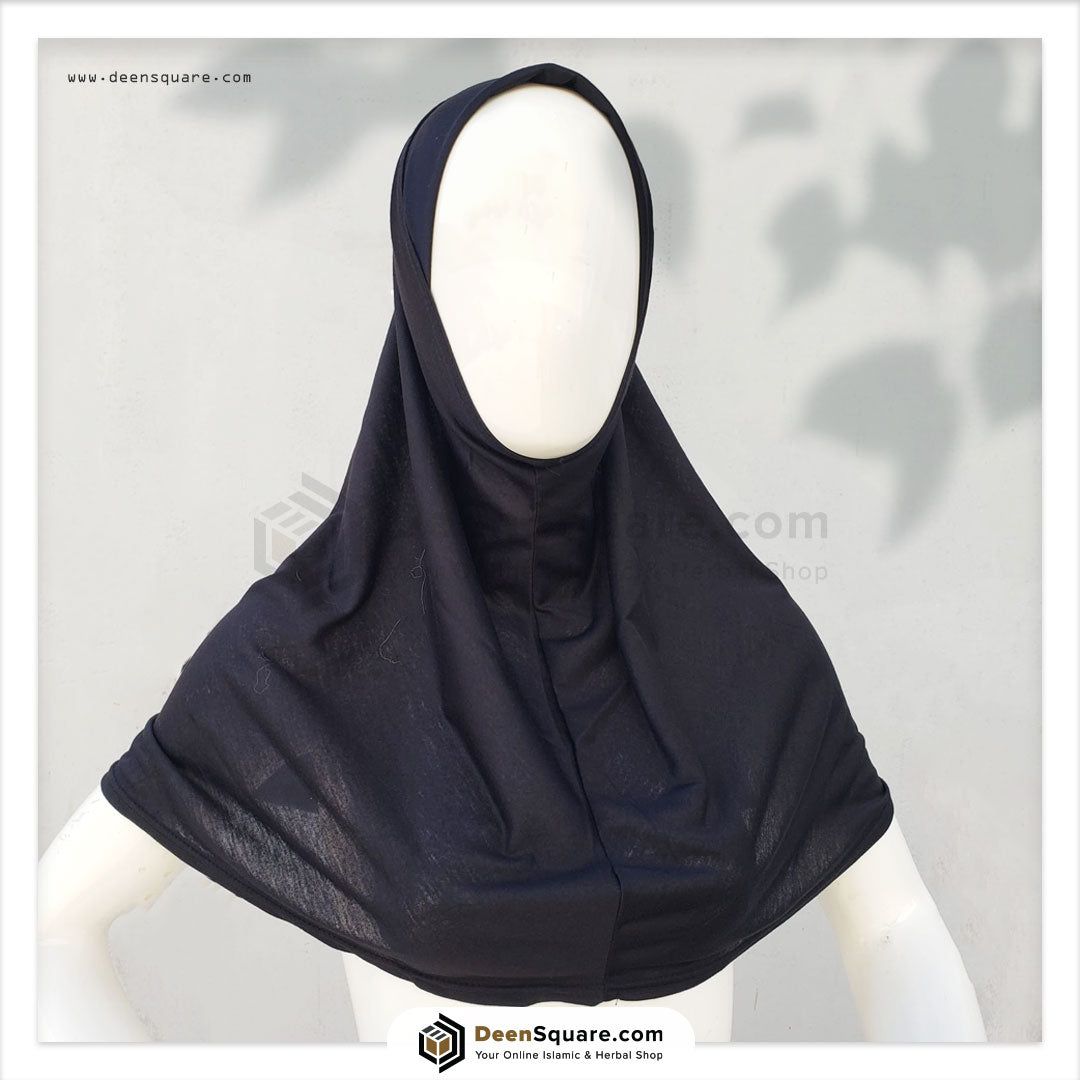 Kids prayer hijab makhna in black color