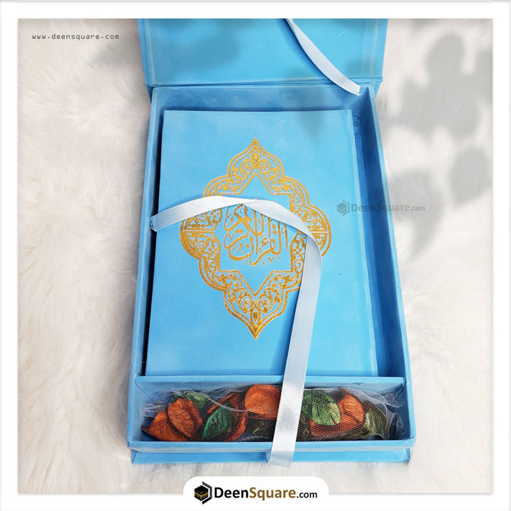 Velvet Quran with matching Velvet Quran and potpourri - Size- 14 x 20 cm