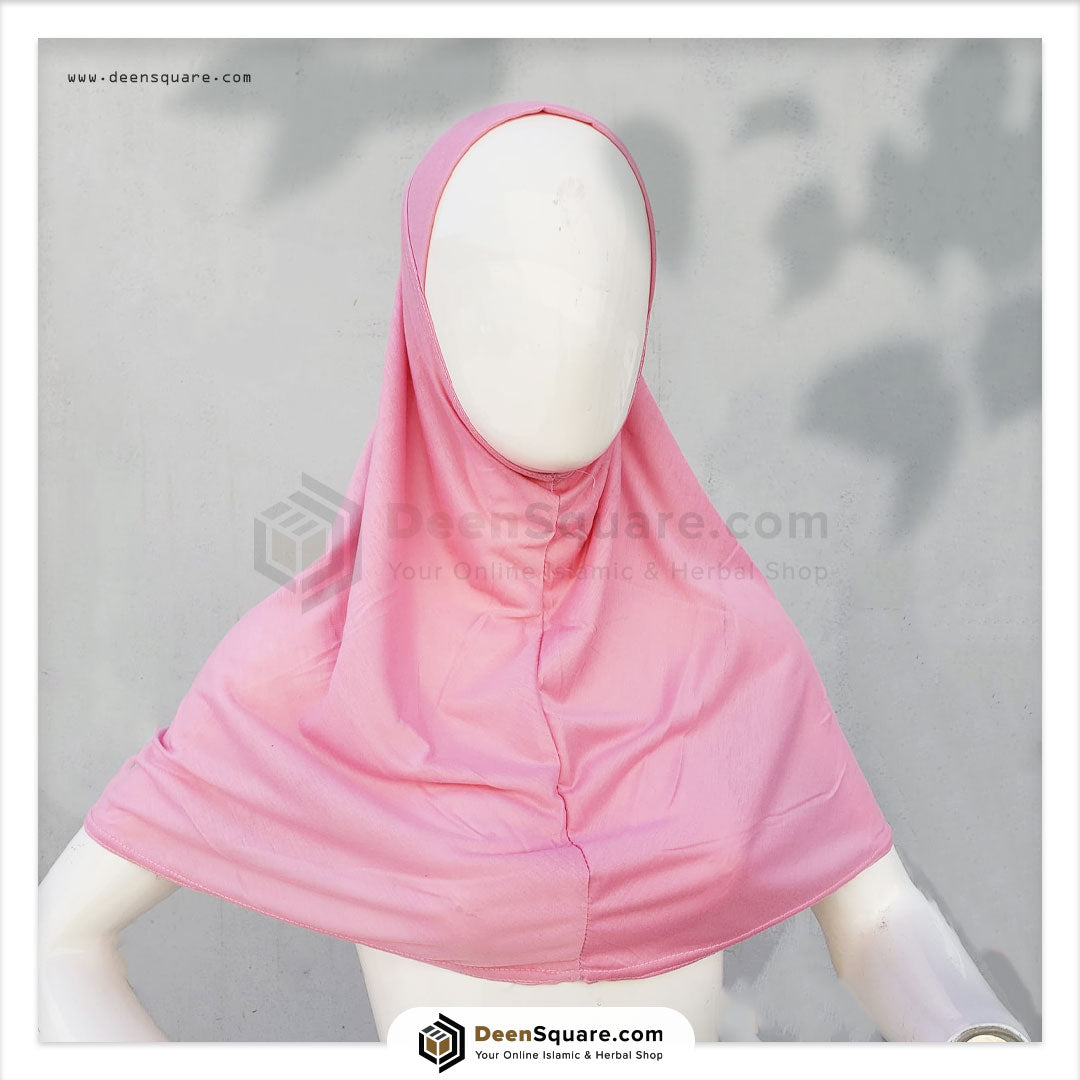 Kids prayer hijab makhna in pink color