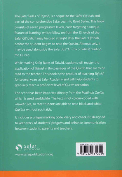 Rules of Tajwid (Madinah Script) – Learn to Read Series by Safar Publications