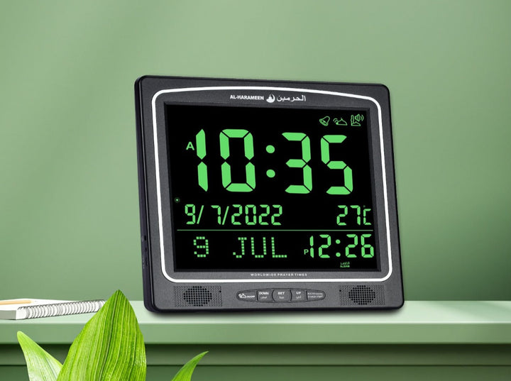 Al Harameen Digital Azan Clock HA-7009 | ساعات أذان الحرمين