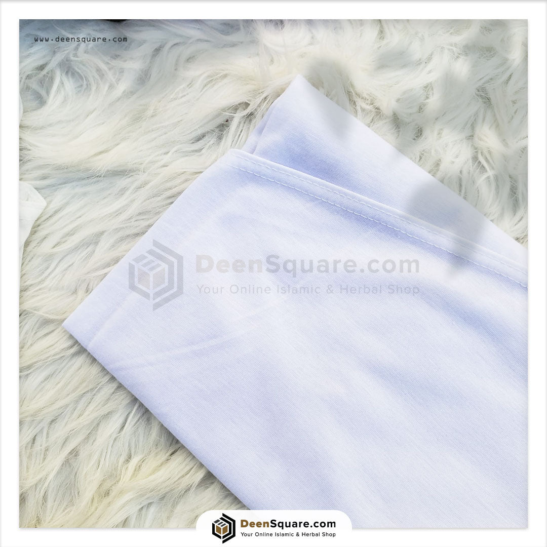 Kids prayer hijab makhna in white color