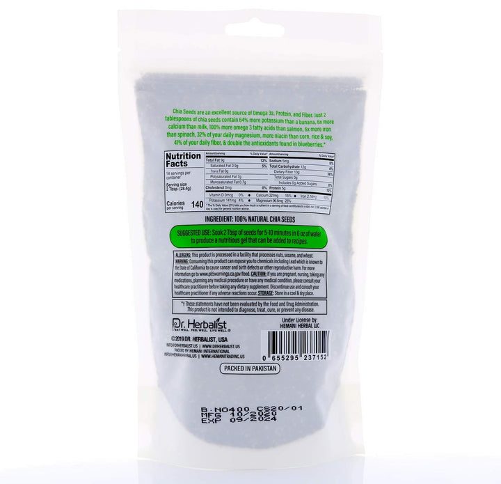 Superfood - Chia Seeds - 400gm - DR. HERBALIST