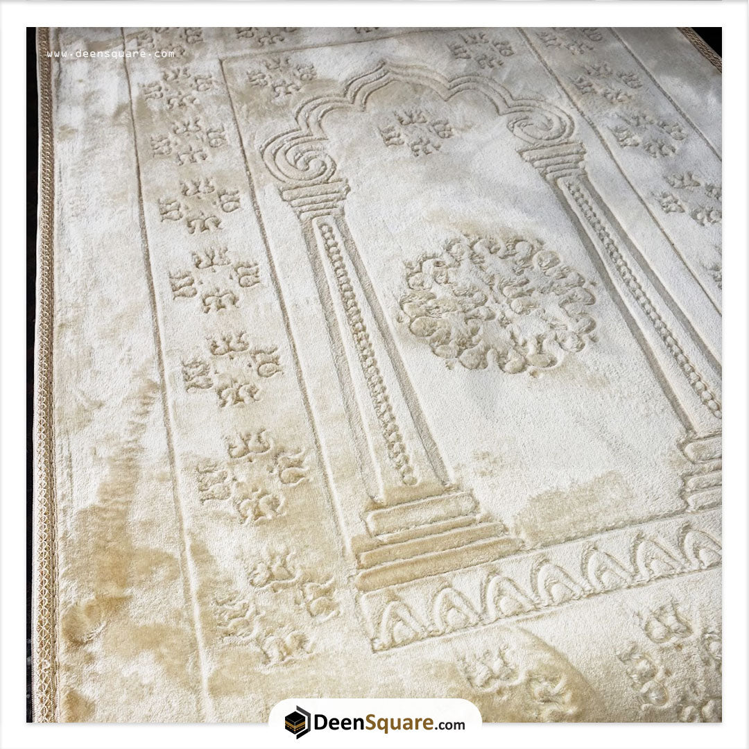 Padded Thick Velvet Prayer Rug Embossed
