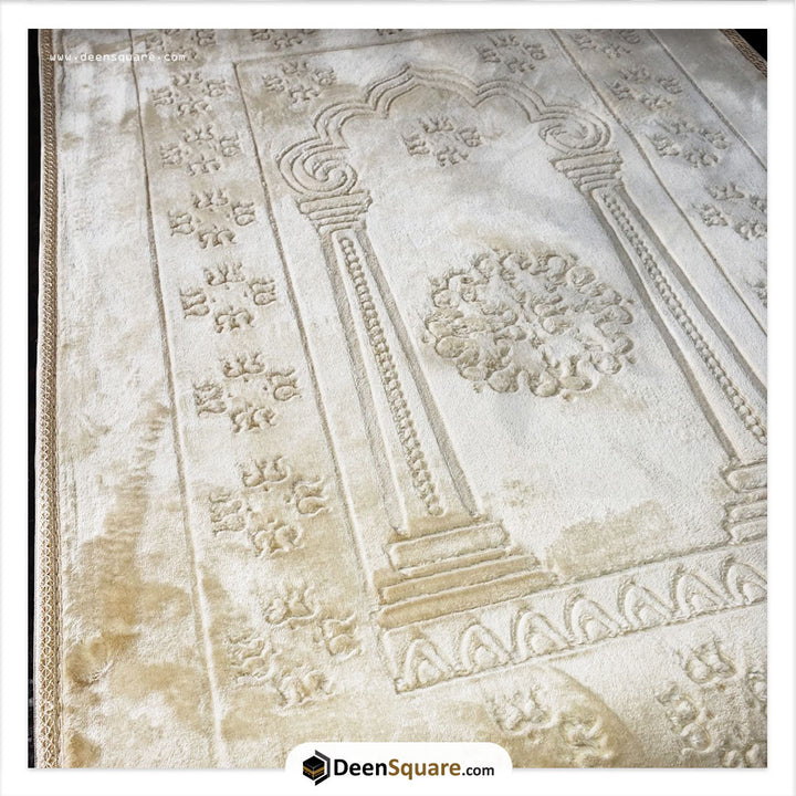Padded Thick Velvet Prayer Rug Embossed
