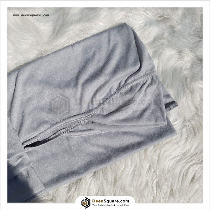 Teenager prayer hijab makhna in light grey