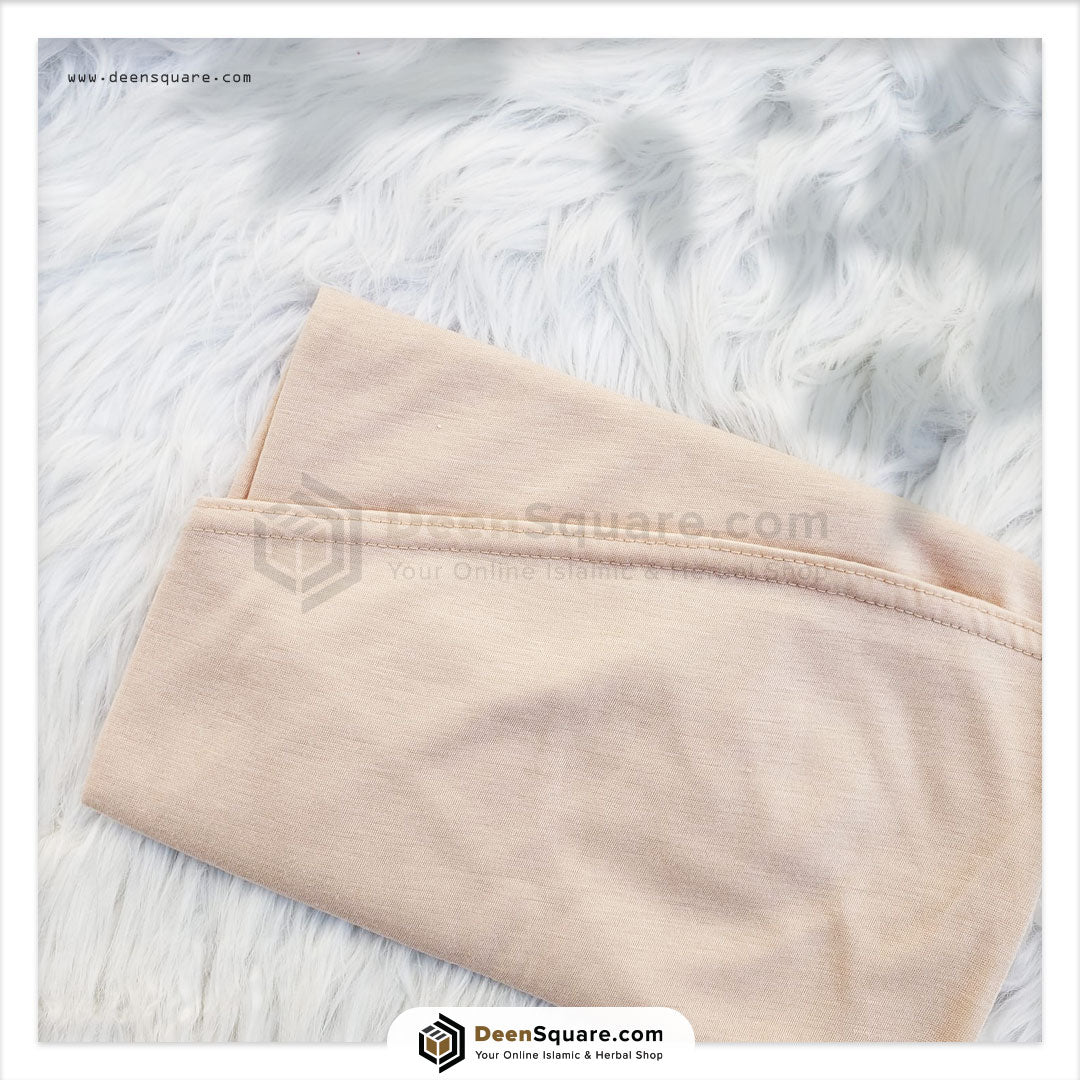 Kids prayer hijab makhna in beige color