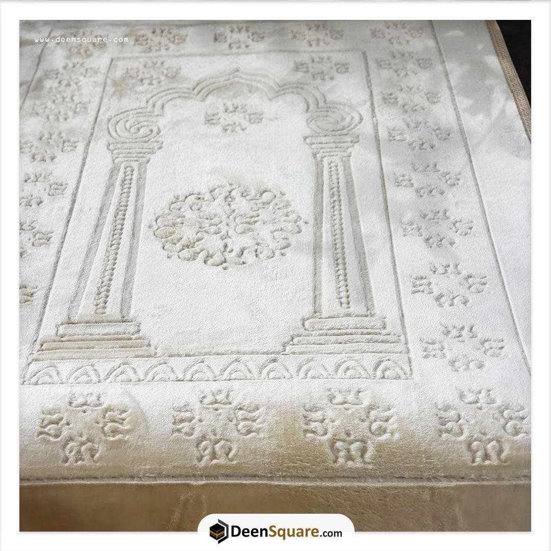 Padded Thick Velvet Prayer Rug Embossed