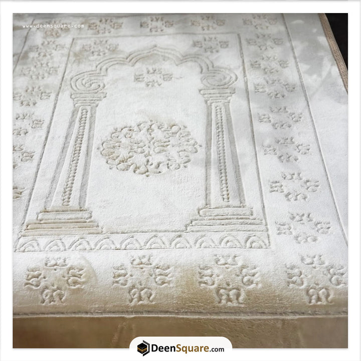Padded Thick Velvet Prayer Rug Embossed