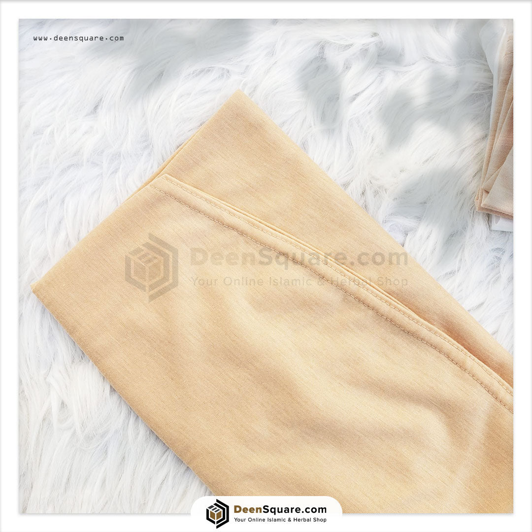 Kids prayer hijab makhna in yellow color