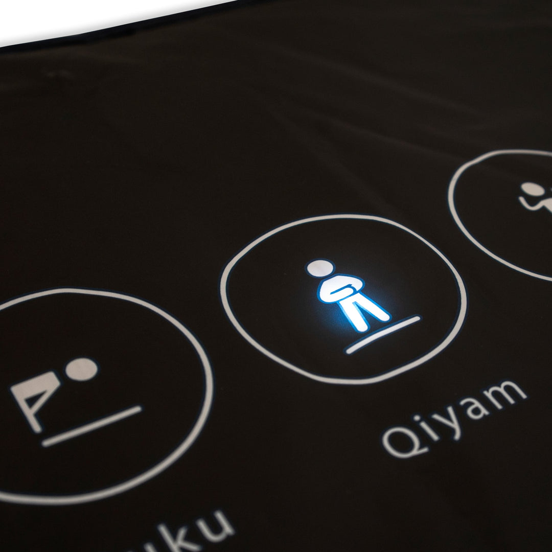 My Salah Mat Adult & Revert Muslim Educational Interactive Prayer Mat - Black Color