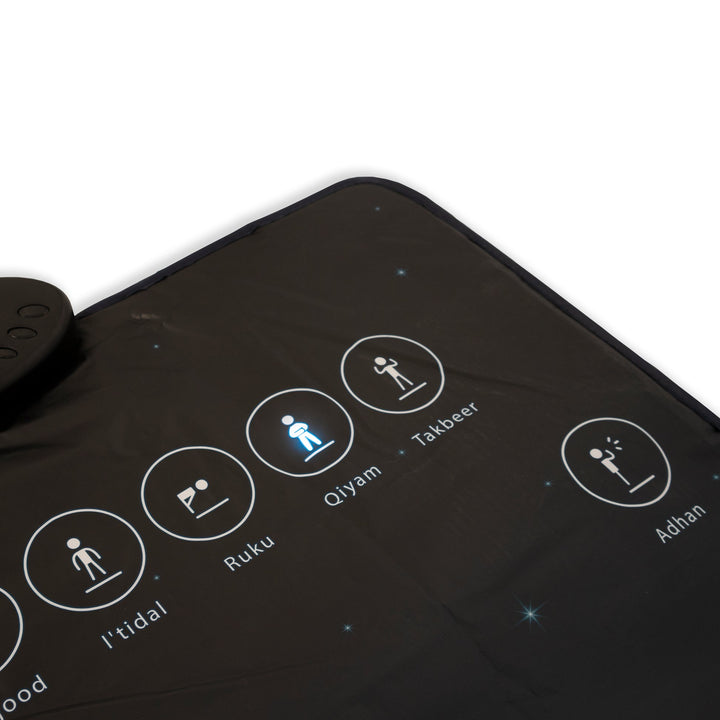 My Salah Mat Adult & Revert Muslim Educational Interactive Prayer Mat - Black Color