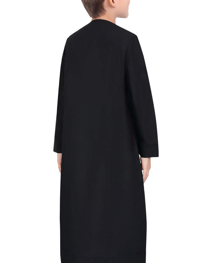 Mashroo Aplos Omani Kandoora for Kids & Boys - Black